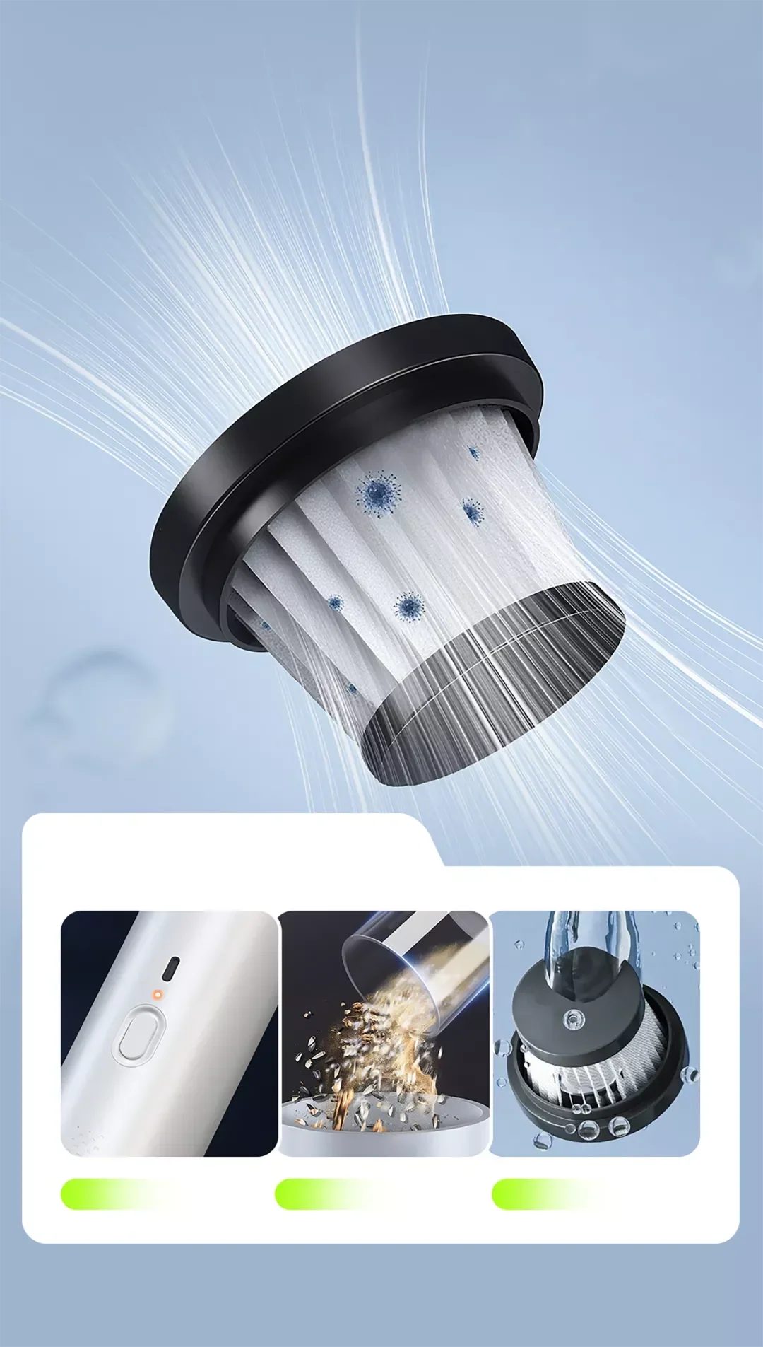 Cordless Handheld Vacuum All-in-One Power