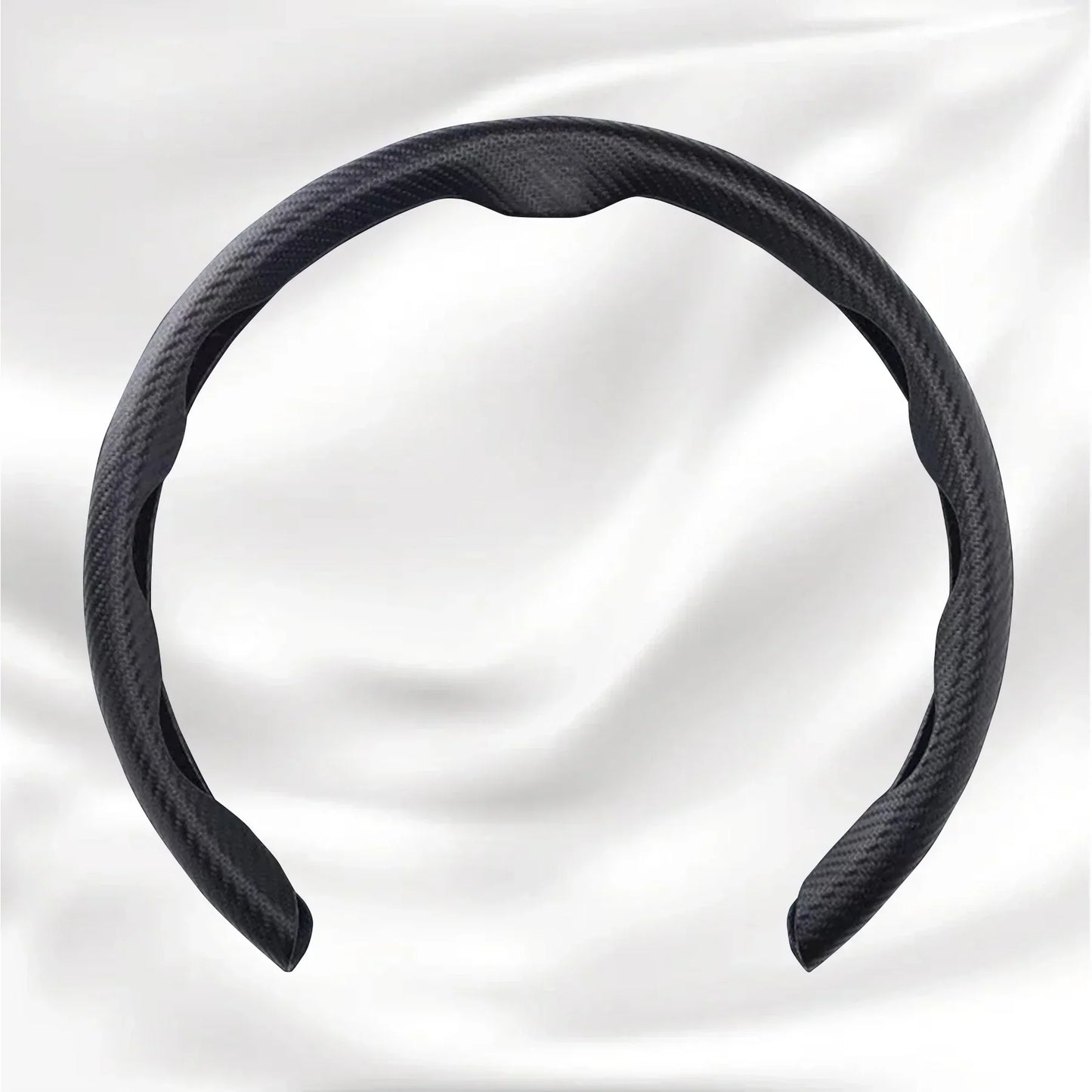 Nexi Customized Car Logo Breathable Ultra-thin 5D Leather & Carbon Car Steering Wheel Cover Universal Fit