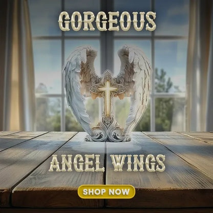 💖Fall Hot Sale 50% OFF⭐Gorgeous Angel Wings Cross Decoration